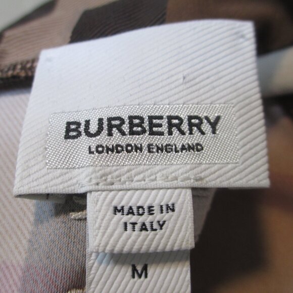 Burberry Plaid Logo-Print Check Embroidered C8 Stretch Jersey Bodysuit Sz M - Picture 13 of 17